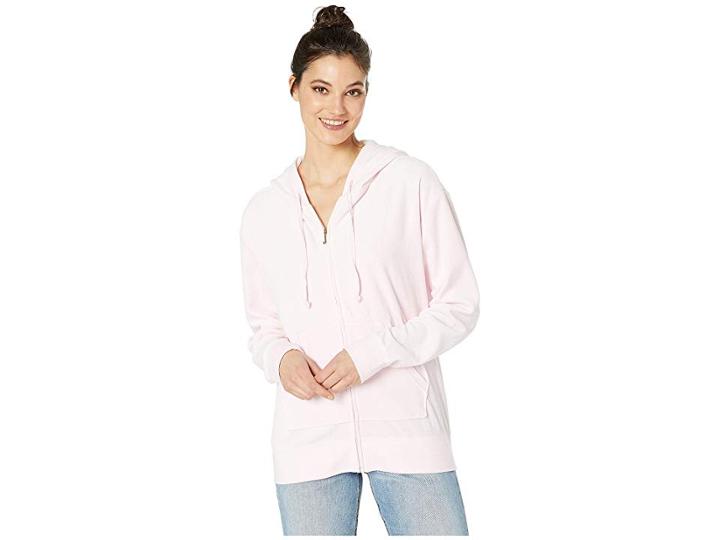 Juicy Couture Beachwood Velour Jacket (whisper Pink) Women's Coat