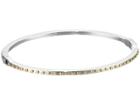 Michael Kors Micro Muse Microstud Thin Hinged Bangle (silver) Bracelet