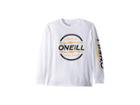 O'neill Kids Striker Long Sleeve Tee (big Kids) (white) Boy's T Shirt
