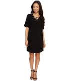 Karen Kane Lace-up Shirttail Dress (black) Women's Dress