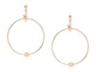 Steve Madden Interlock Hoop Post Earrings (rose Gold) Earring