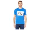 Calvin Klein Jeans Box Monogram Crew Neck Short Sleeve Tee (nautical Blue) Men's T Shirt
