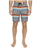 Vans Rockaway Stretch Boardshorts 19 (blue Mirage Rockaway Stripe) Men's Swimwear