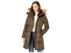Vince Camuto Heavy Weight Down With Faux Fur Detail And Sherpa Lined Hood R1201 (olive) Women's Coat