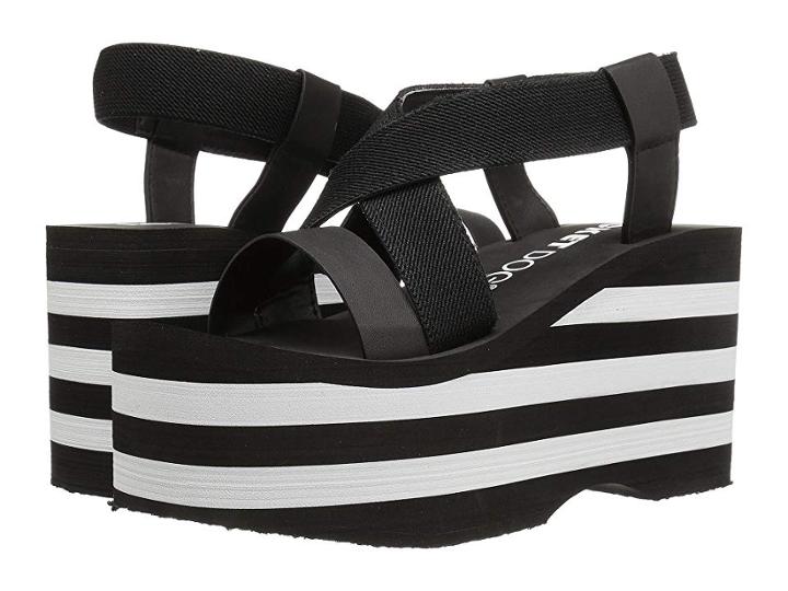 Rocket Dog Bayer (black/black/white Eva Gore/smooth Pu) Women's Sandals