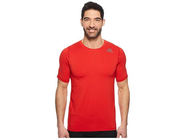 Adidas Alphaskin Sport Fitted Short Sleeve Tee (scarlet) Men's T Shirt