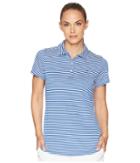 Vineyard Vines Golf Short Sleeve Feeder Stripe Polo (yacht Blue) Women's Short Sleeve Pullover