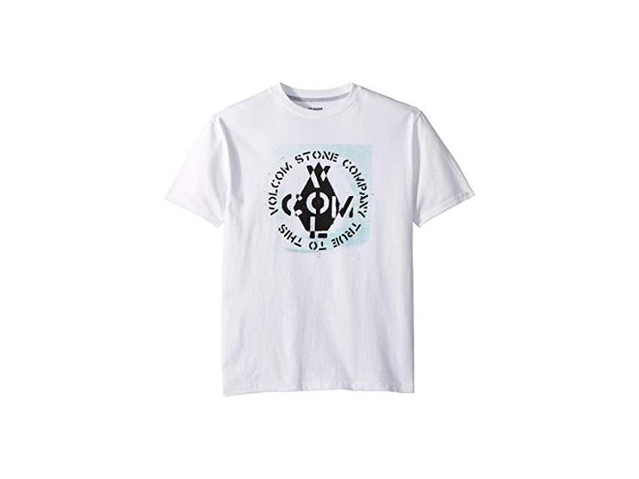 Volcom Kids Cage Short Sleeve Tee (big Kids) (white) Boy's T Shirt