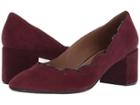 French Sole Couplet Heel (wine Suede) Women's Shoes
