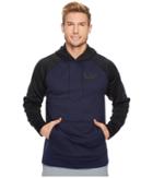 Under Armour Armour Fleece Color Block Pullover Hoodie (midnight Navy/black) Men's Sweatshirt