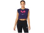 Puma Sleeveless Crop Top (evening Blue) Women's Clothing