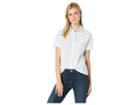 U.s. Polo Assn. Yarn-dye Embroidery Stripe Blouse (pearlescent Aqua) Women's Clothing