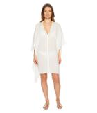 Jonathan Simkhai Crepe Studded V-neck Caftan Cover-up (ivory) Women's Swimwear