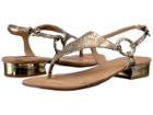 Tahari Lacie (gold/fawn Metal Python Print/suede) Women's Sandals