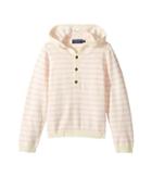 Toobydoo Cotton Cashmere Light Pink Henley Beach Hoodie (infant/toddler) (light Pink/white) Girl's Sweatshirt