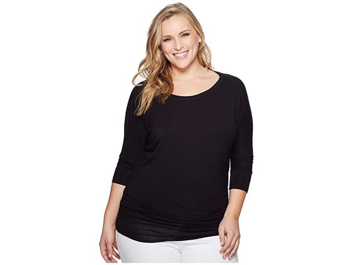 Kari Lyn Plus Size Lara Top (black) Women's Clothing