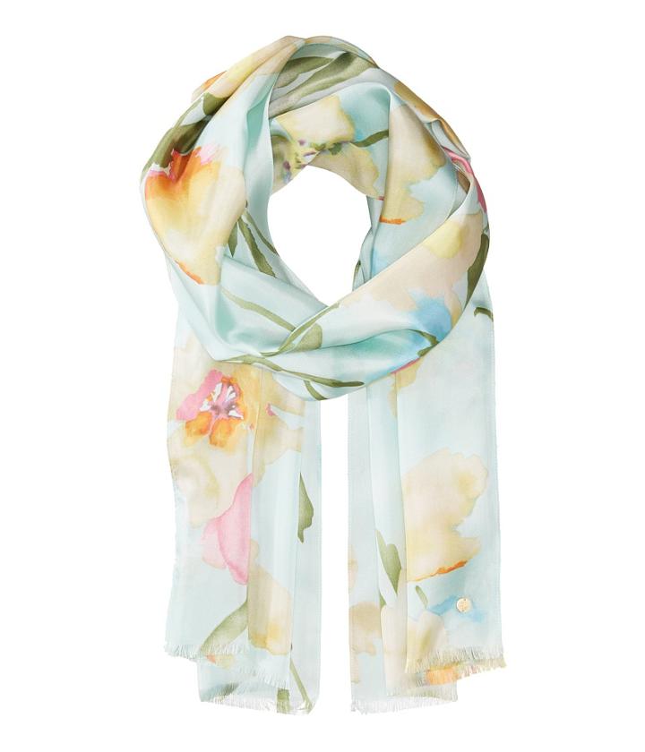 Lauren Ralph Lauren Geni Silk Oblong Scarf (cerulean) Scarves