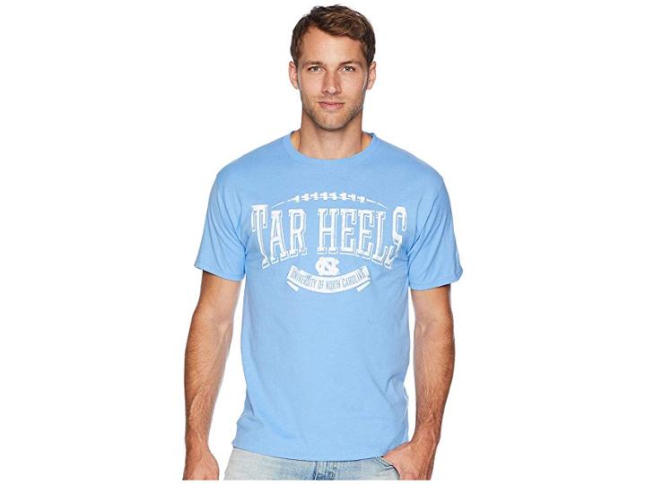 Champion College North Carolina Tar Heels Ringspun Tee (light Blue) Men's T Shirt