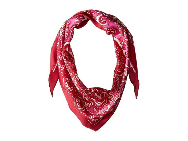 Echo Design Ornate Paisley Silk Diamond Scarf (rani Pink) Scarves