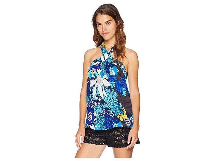 Trina Turk Ciudad Top (brilliant Blue) Women's Sleeveless
