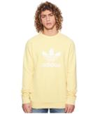 Adidas Originals Trefoil Crew Sweatshirt (intense Lemons) Men's Sweatshirt