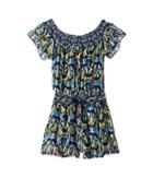 Ella Moss Girl Raya Romper Chiffon Smocked (big Kids) (print) Girl's Jumpsuit & Rompers One Piece