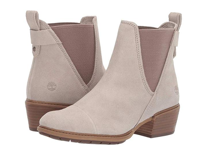 Timberland Sutherlin Bay Double Gore Chelsea (light Taupe Suede) Women's Pull-on Boots