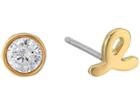 Kate Spade New York One In A Million E Stud Set Earrings (clear/gold) Earring