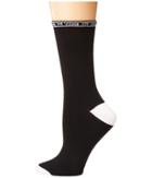Vans Ticker Sock (black/white Logo) Women's Crew Cut Socks Shoes
