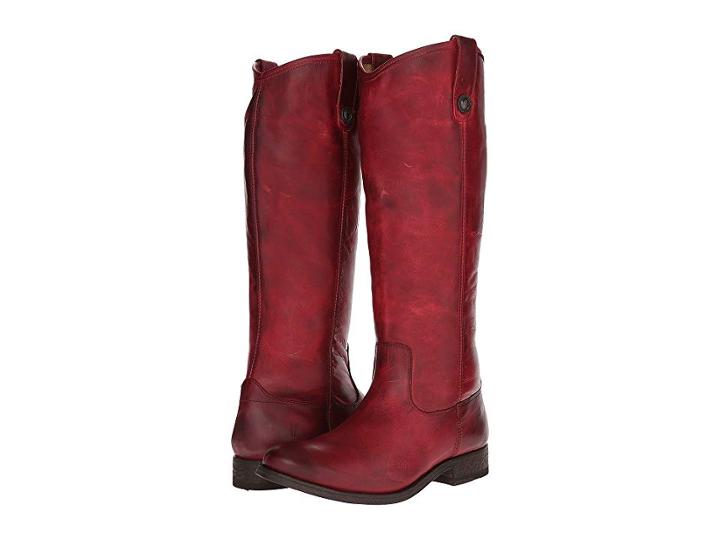 Frye Melissa Button (burgundy Washed Antique Pull Up) Cowboy Boots