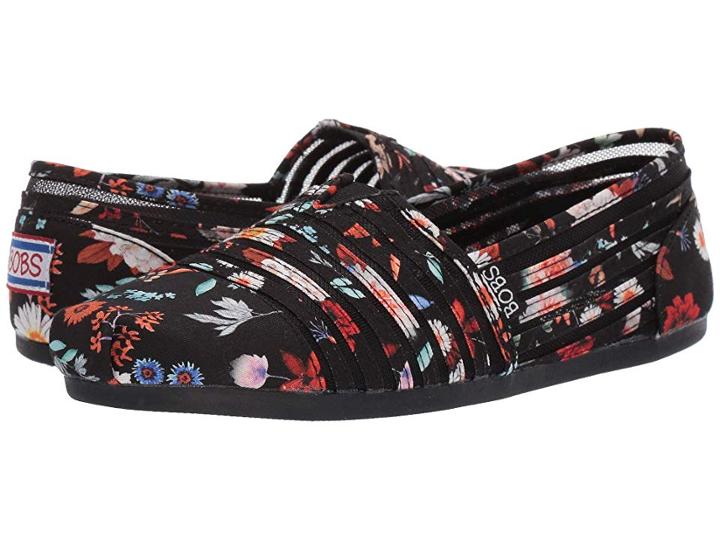 Bobs From Skechers Bobs Plush (black/multi) Women's Flat Shoes