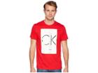 Calvin Klein Short Sleeve Big Box Logo Tee (red Clash) Men's T Shirt