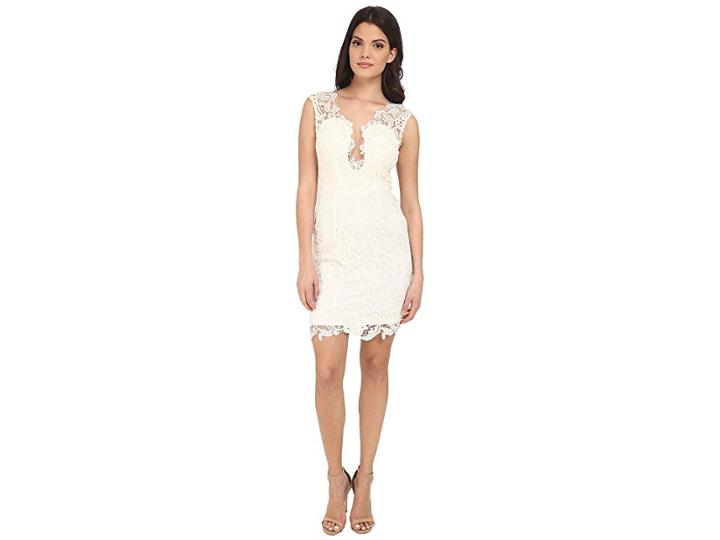 Brigitte Bailey Lace Cutout Dress (off-white) Women's Dress