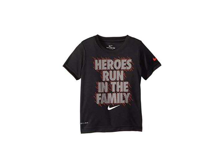 Nike Kids Optical Heroes Dri-fit Tee (toddler) (black Denim/ice Blue) Boy's T Shirt