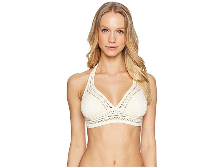 Robin Piccone Perla Halter Top (eggshell) Women's Swimwear
