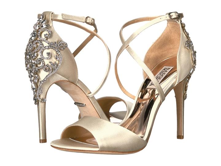 Badgley Mischka Karmen (ivory Satin) Women's Bridal Shoes