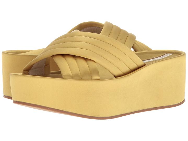 Kenneth Cole New York Damariss (yellow/gold Satin) Women's Shoes