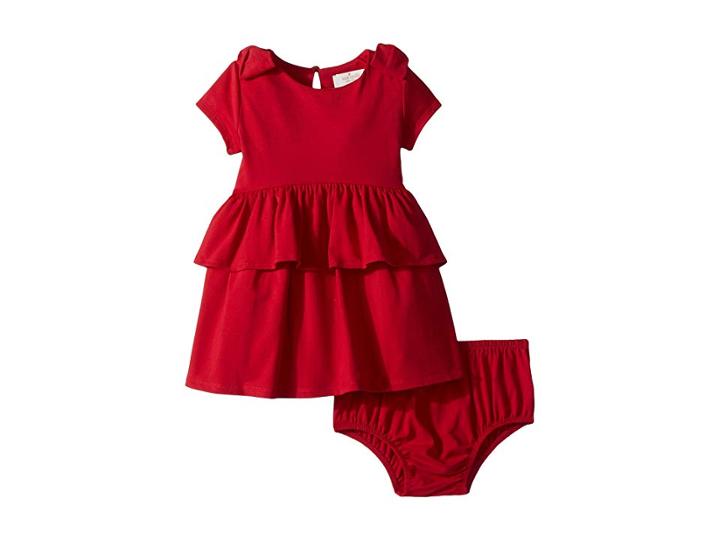 Kate Spade New York Kids Peplum Waist Dress (infant) (charm Red) Girl's Dress