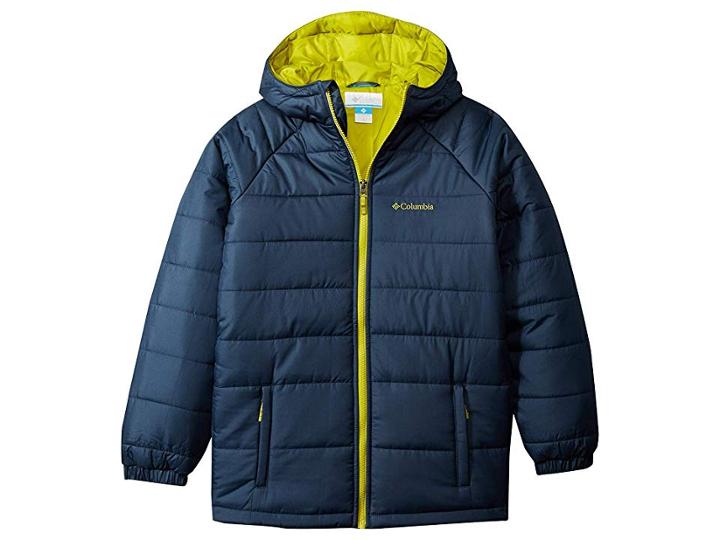 Columbia Kids Tree Time Puffer Jacket (toddler) (collegiate Navy/python Green) Boy's Coat