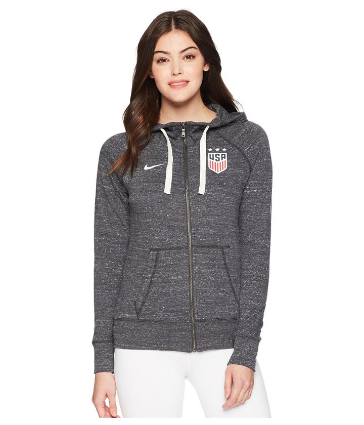 Nike Usa Vintage Hoodie (anthracite/heather/white) Women's Sweatshirt