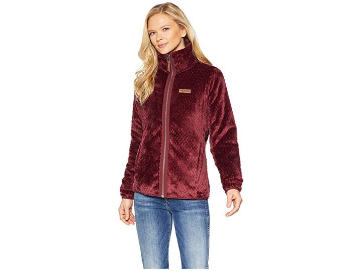 Columbia Fire Sidetm Ii Sherpa Full Zip (rich Wine) Women's Coat