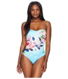 Jets By Jessika Allen Flora Bandeau One-piece (aquamarine) Women's Swimsuits One Piece