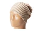 Hat Attack Lightweight Rib Watch Cap With Knit Pom (oat/light Pink) Caps