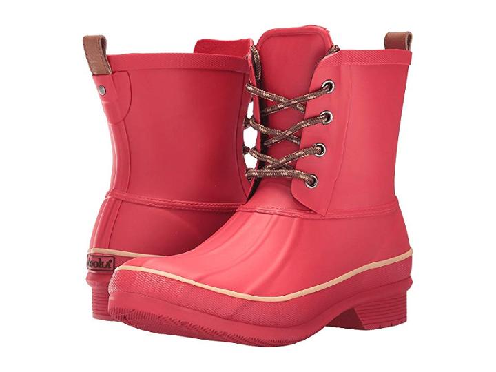 Chooka Classic Rain Duck Boot (red) Women's Rain Boots