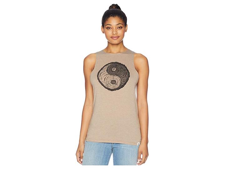 Tentree Yin Yang Tank Top (lead Gray) Women's Sleeveless