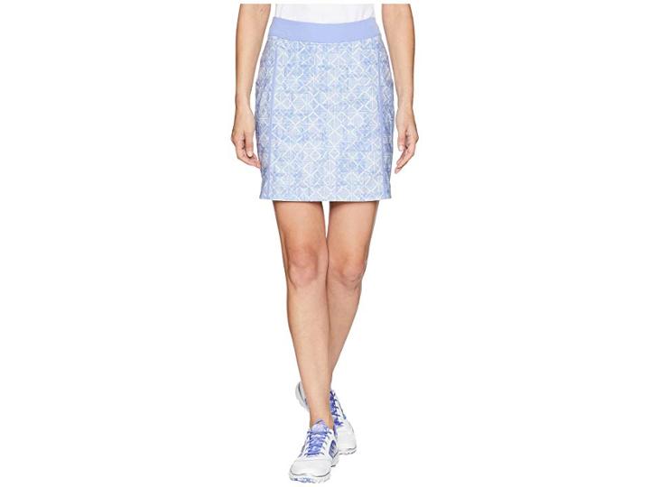 Adidas Golf Ultimate Adistar Printed Skort (chalk Purple) Women's Skort