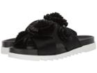 Nine West Feeltheluv Slide Sandal (black Satin) Women's Shoes