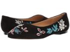 Trotters Estee Embroidery (black Embroidered Kid Suede Leather) Women's Shoes