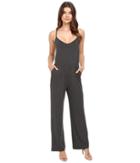 Culture Phit Jeanette Spaghetti Strap Jumper With Open Back (heather Charcoal) Women's Jumpsuit & Rompers One Piece