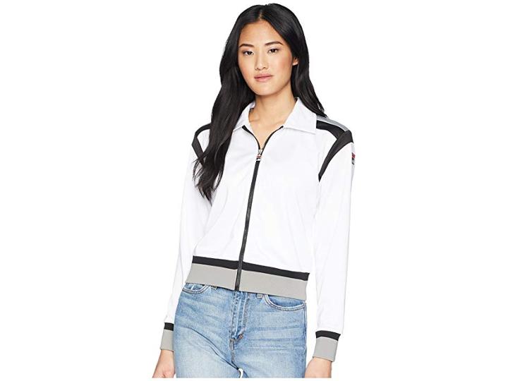 Fila Deanna Jacket (white/black/silver Dollar) Women's Coat
